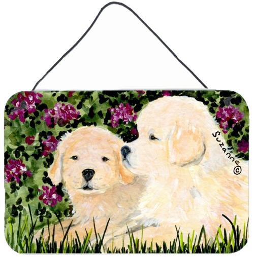 Golden Retriever Indoor Aluminium Metal Wall or Door Hanging Prints by Caroline's Treasures