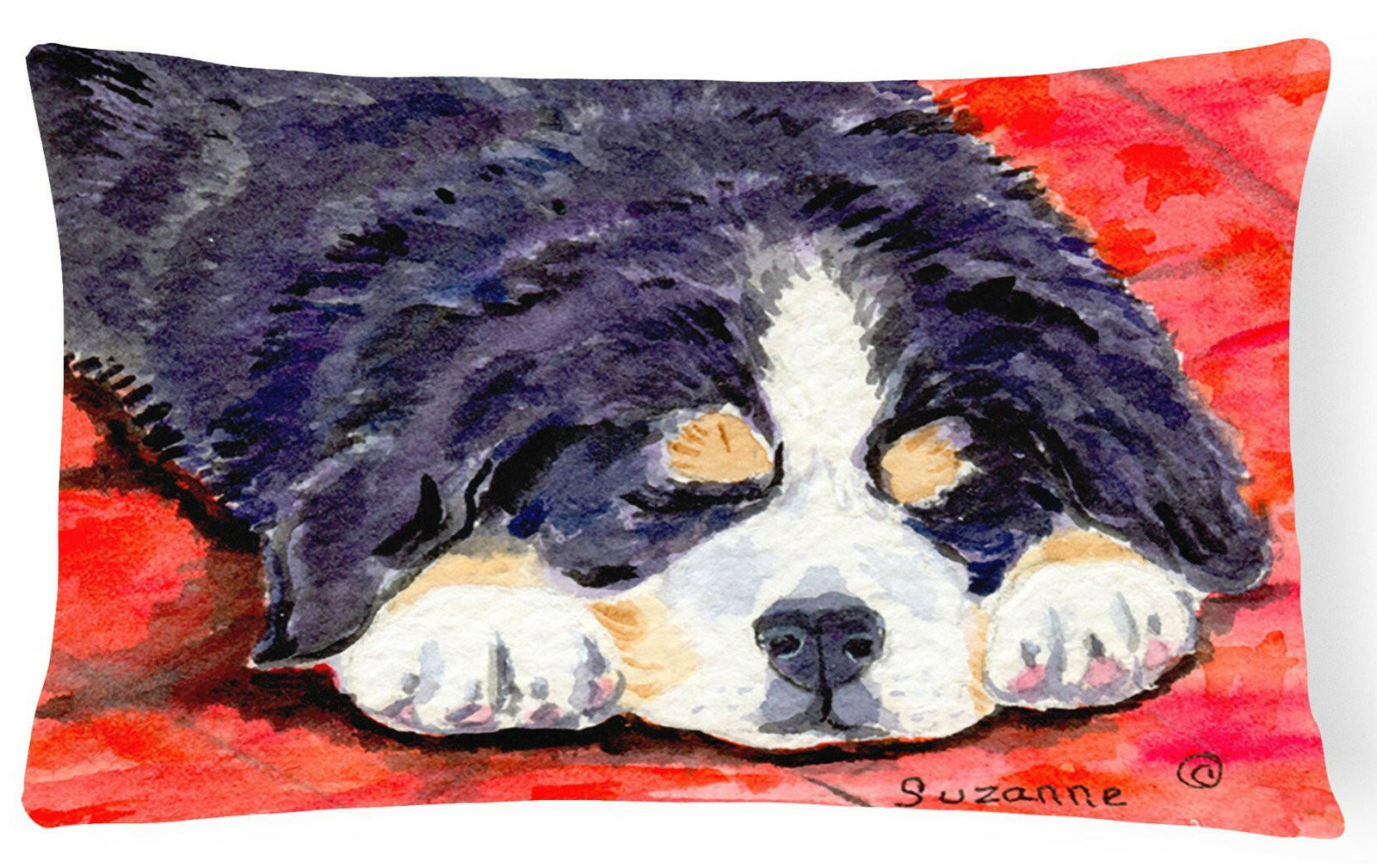 Bernese Mountain Dog Decorative   Canvas Fabric Pillow by Caroline's Treasures