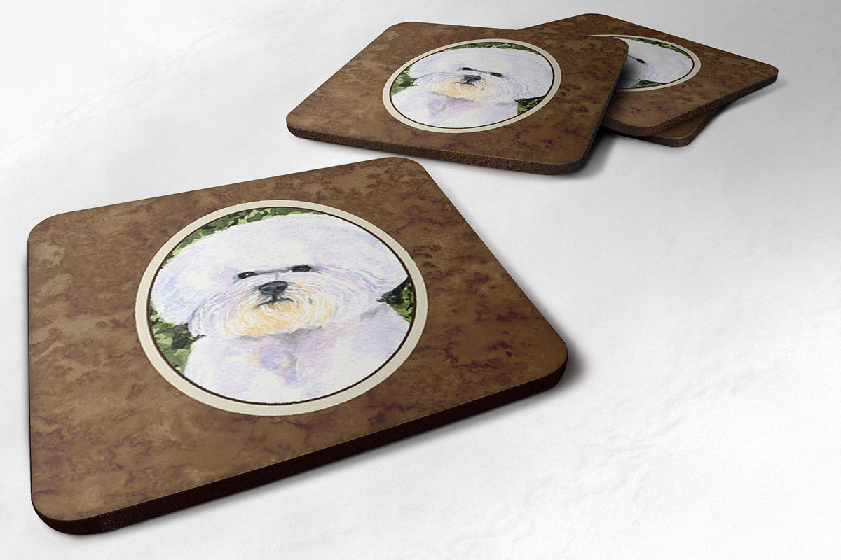 Set of 4 Bichon Frise Foam Coasters - the-store.com