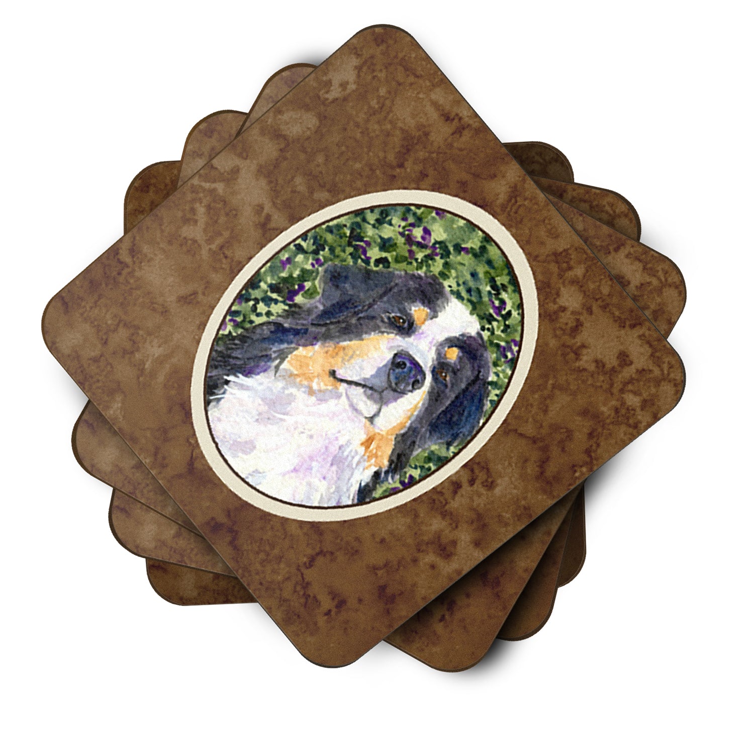 Set of 4 Bernese Mountain Dog Foam Coasters - the-store.com