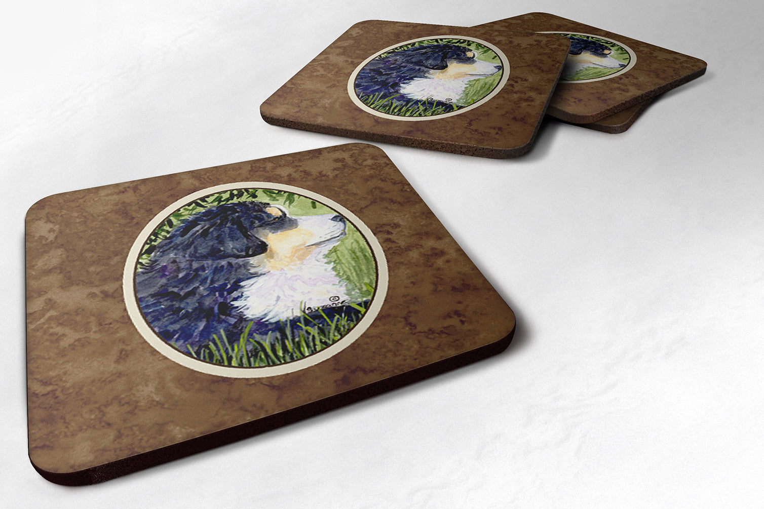 Set of 4 Bernese Mountain Dog Foam Coasters - the-store.com