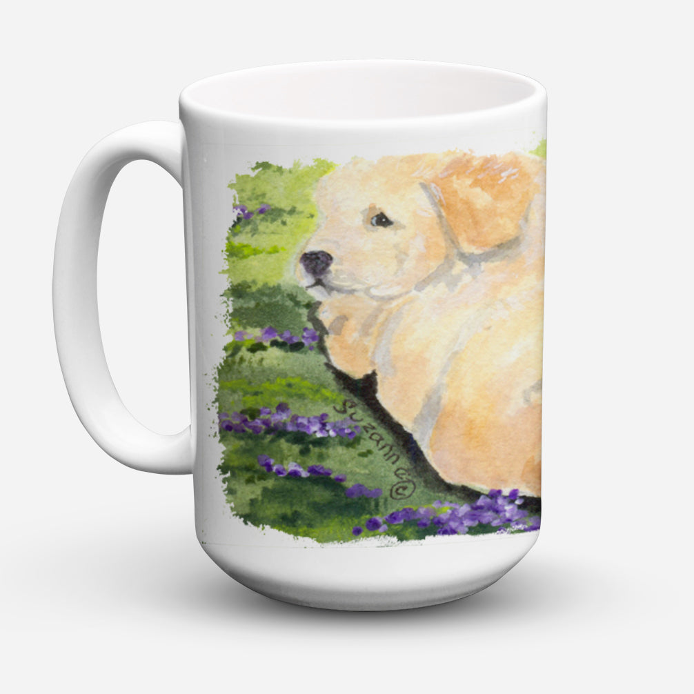 Golden Retriever Dishwasher Safe Microwavable Ceramic Coffee Mug 15 ounce SS8833CM15  the-store.com.