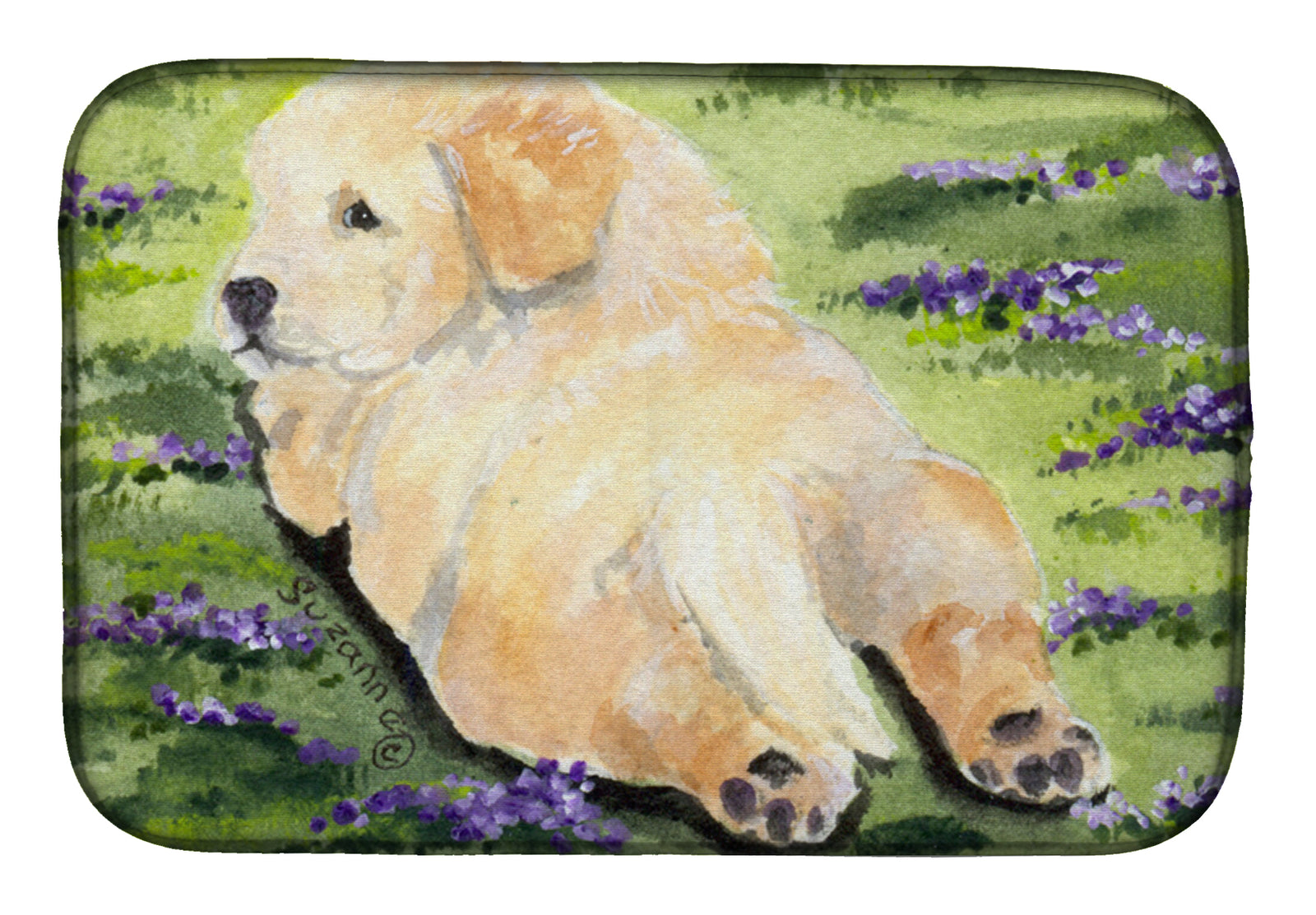 Golden Retriever Dish Drying Mat SS8833DDM  the-store.com.