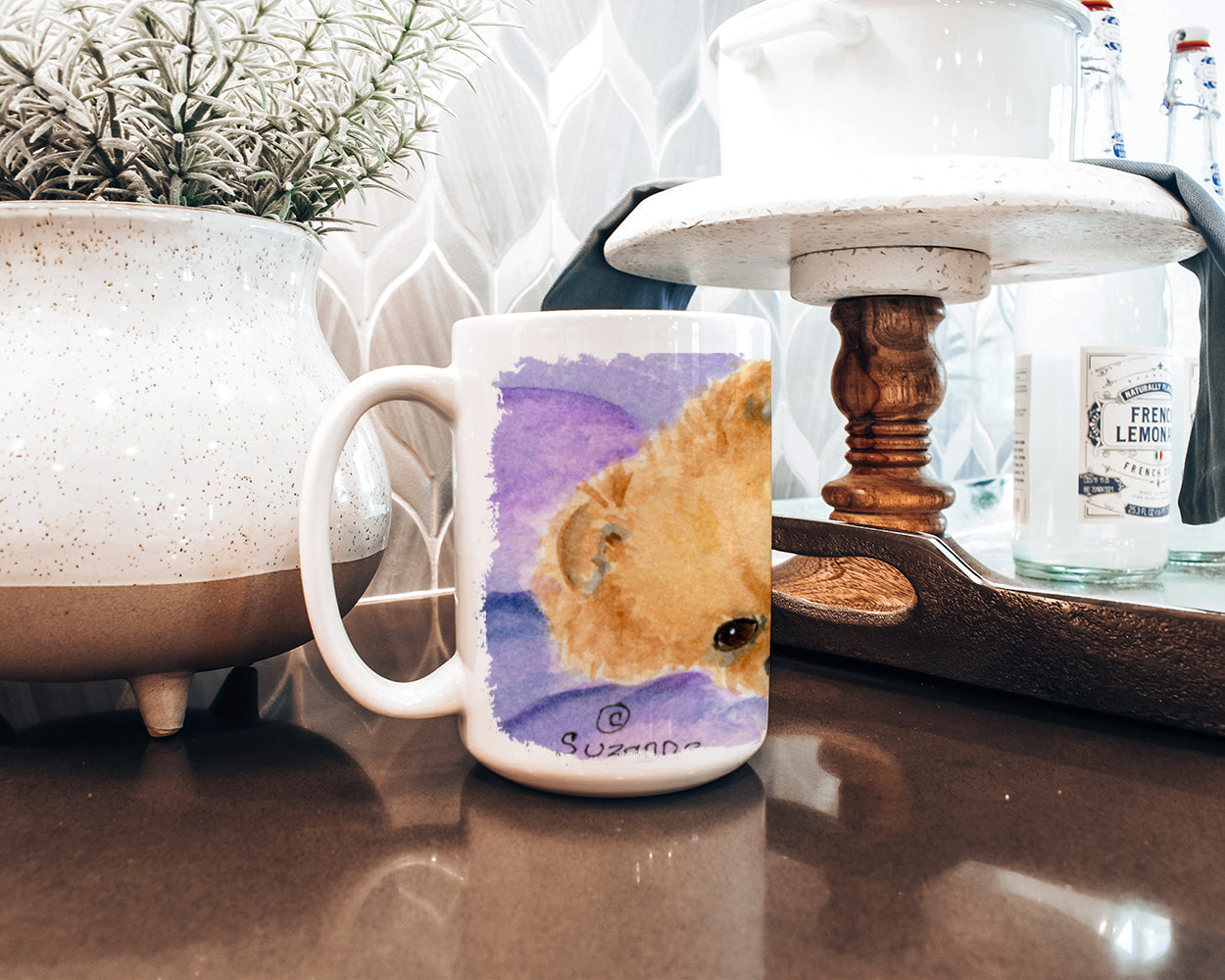 Pomeranian Dishwasher Safe Microwavable Ceramic Coffee Mug 15 ounce SS8834CM15  the-store.com.