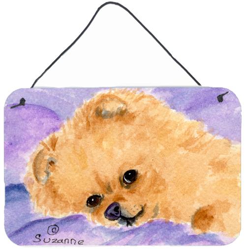 Pomeranian Indoor Aluminium Metal Wall or Door Hanging Prints by Caroline's Treasures