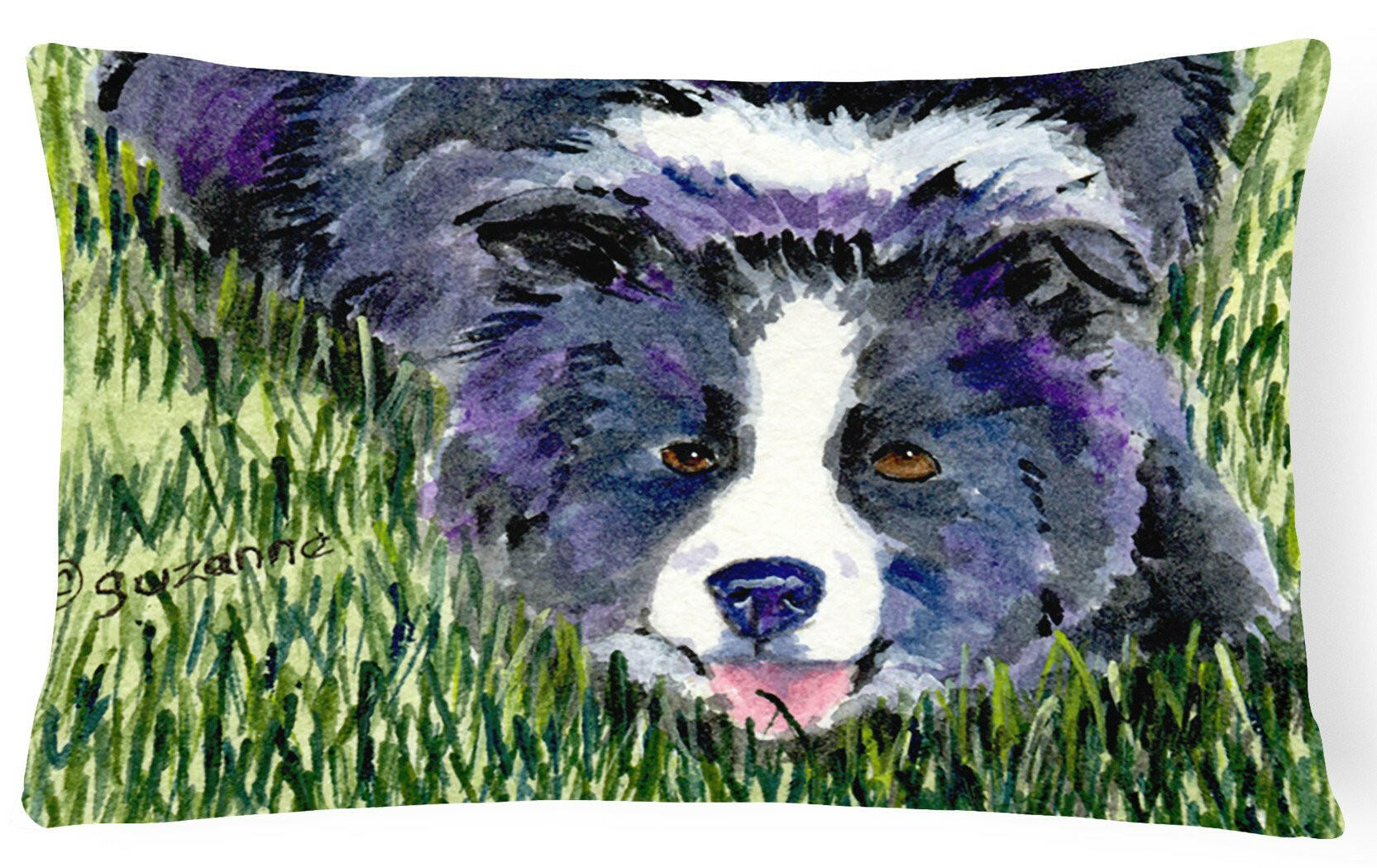 Border Collie Decorative   Canvas Fabric Pillow by Caroline's Treasures