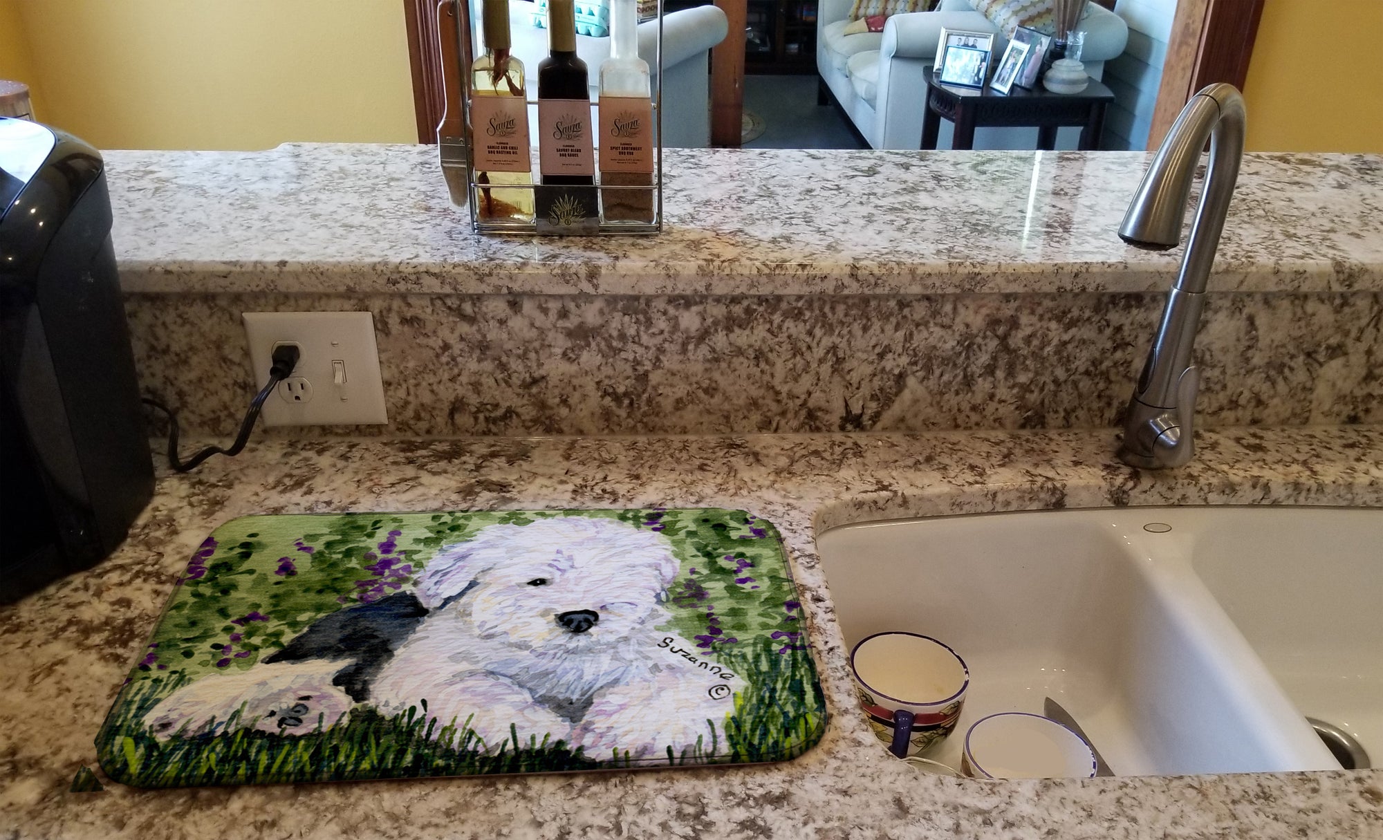 Old English Sheepdog Dish Drying Mat SS8840DDM  the-store.com.