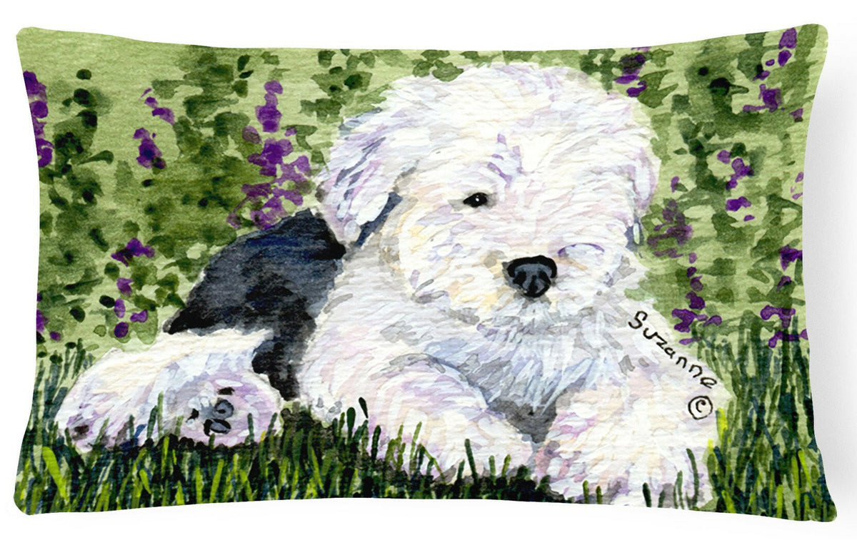 Old English Sheepdog Decorative   Canvas Fabric Pillow by Caroline&#39;s Treasures