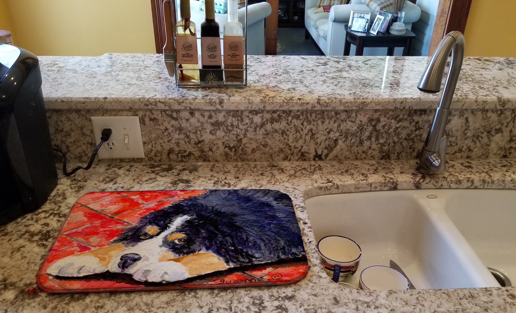 Bernese Mountain Dog Dish Drying Mat SS8842DDM  the-store.com.