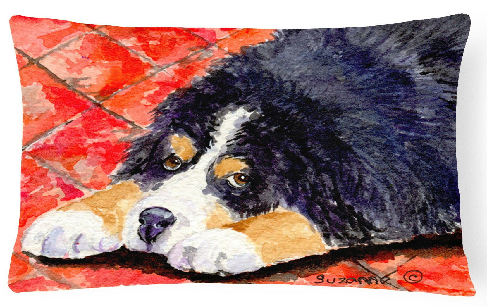 Bernese Mountain Dog Decorative   Canvas Fabric Pillow by Caroline's Treasures