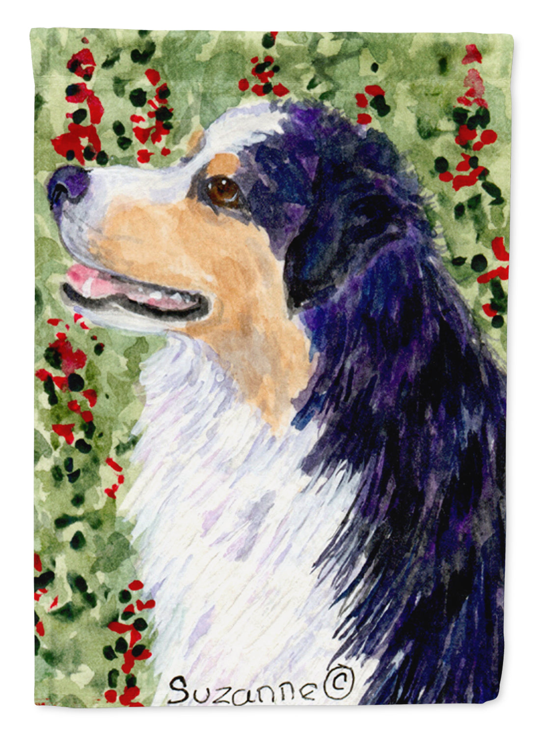 Australian Shepherd Flag Canvas House Size  the-store.com.