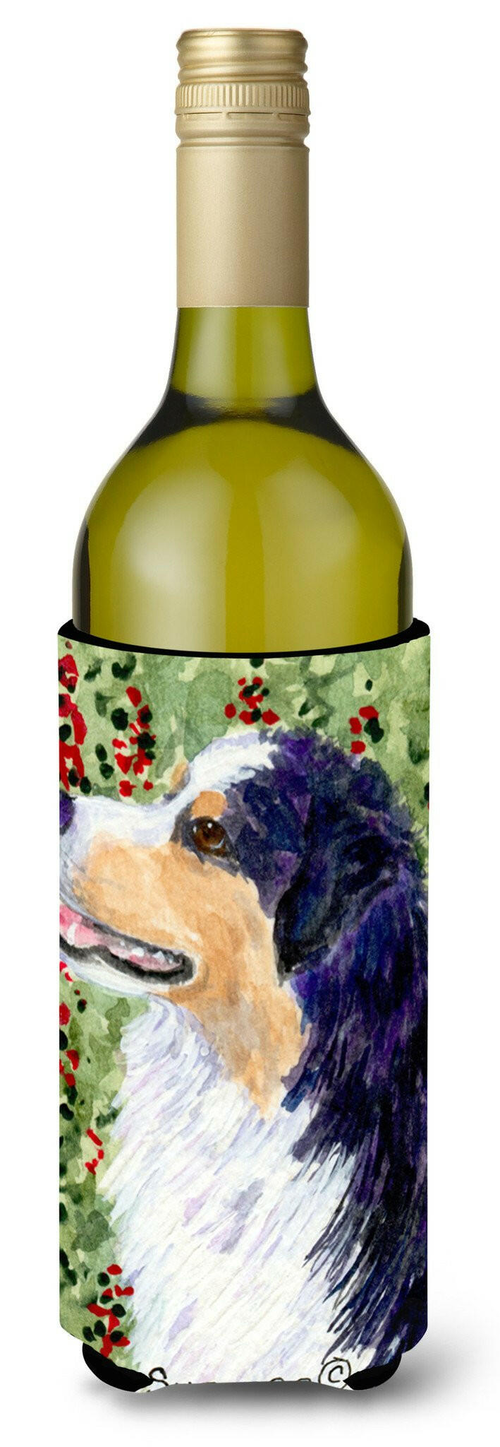 Australian Shepherd Wine Bottle Beverage Insulator Beverage Insulator Hugger SS8845LITERK by Caroline's Treasures