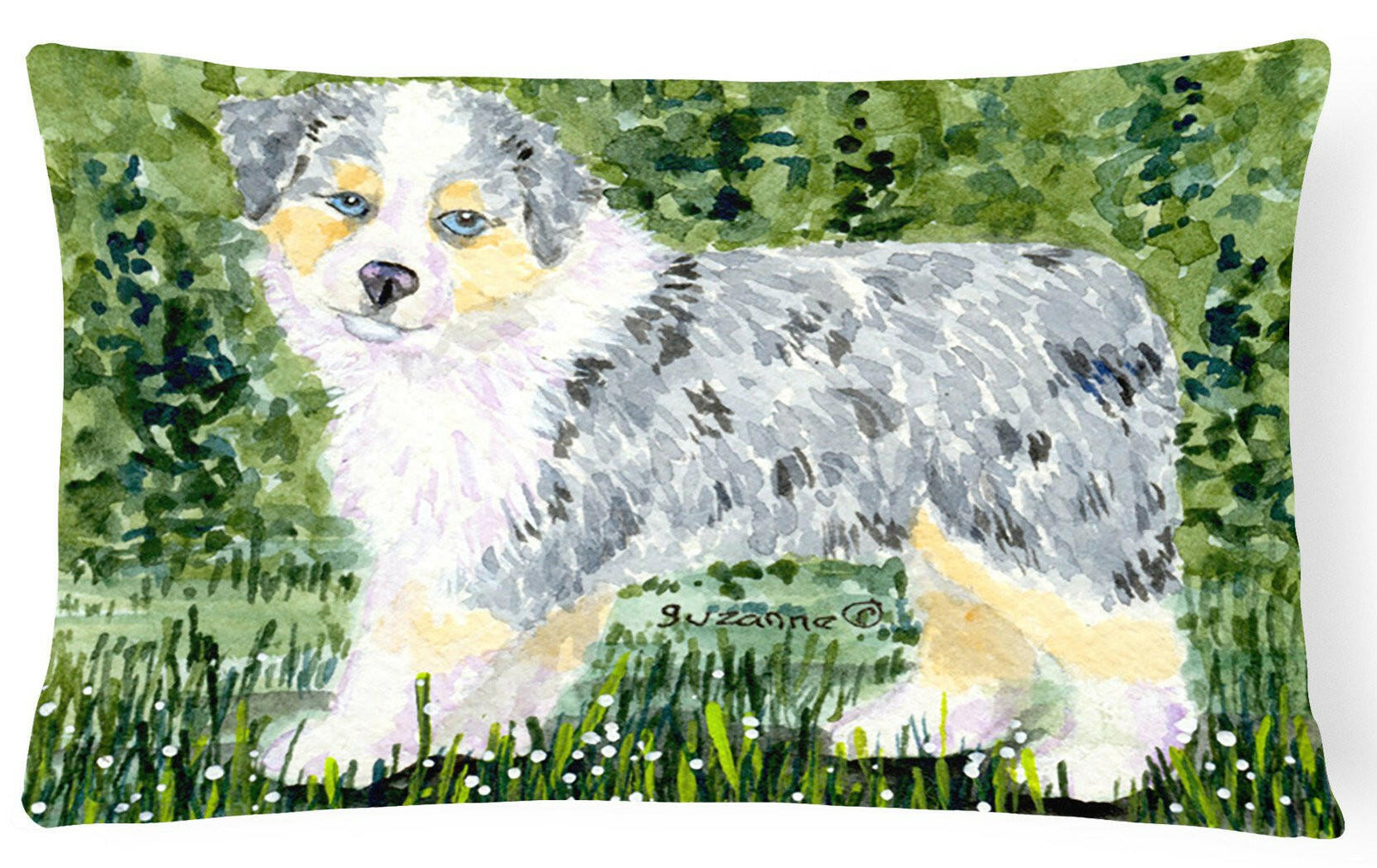 Australian Shepherd Decorative   Canvas Fabric Pillow by Caroline's Treasures