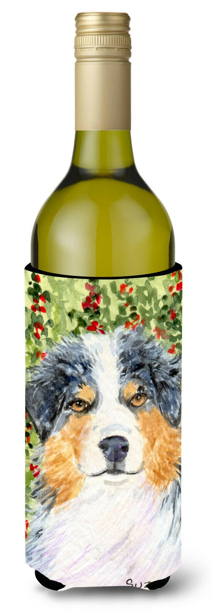 Australian Shepherd Wine Bottle Beverage Insulator Beverage Insulator Hugger SS8848LITERK by Caroline's Treasures