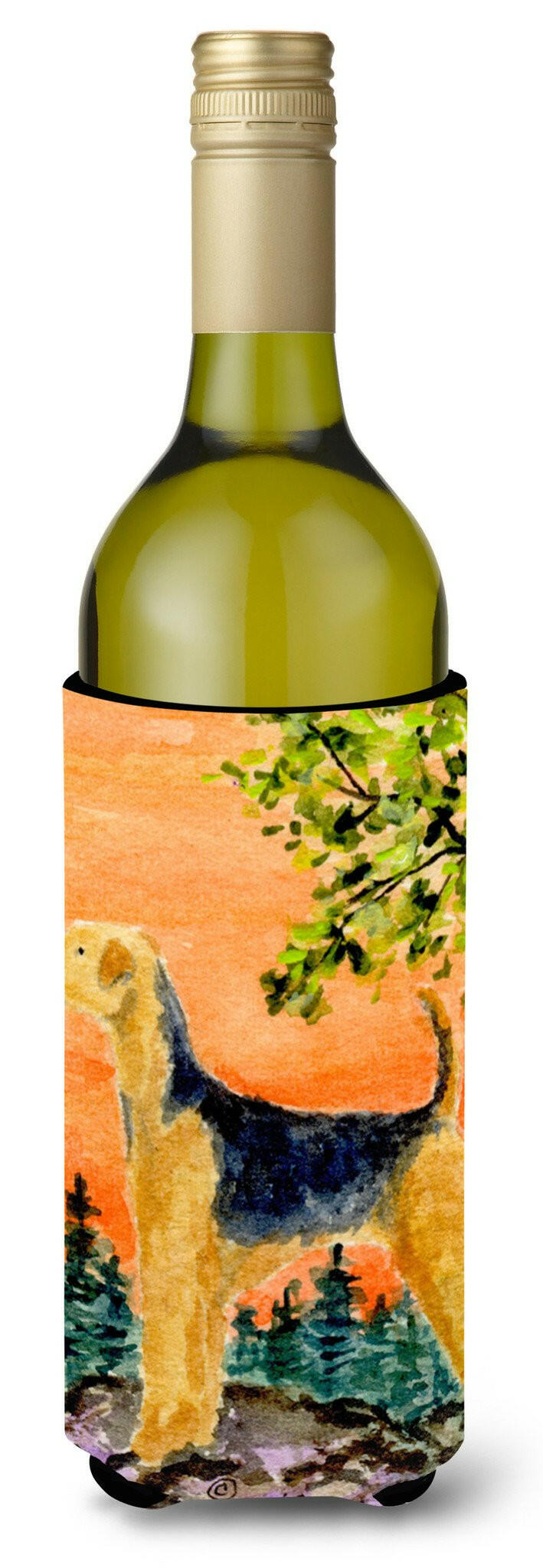 Airedale Wine Bottle Beverage Insulator Beverage Insulator Hugger SS8850LITERK by Caroline's Treasures