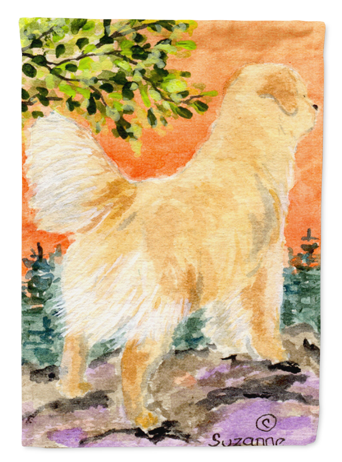 Golden Retriever Flag Canvas House Size  the-store.com.