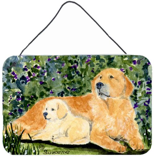 Golden Retriever Indoor Aluminium Metal Wall or Door Hanging Prints by Caroline's Treasures