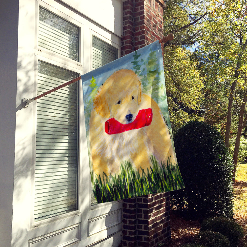 Golden Retriever Flag Canvas House Size  the-store.com.