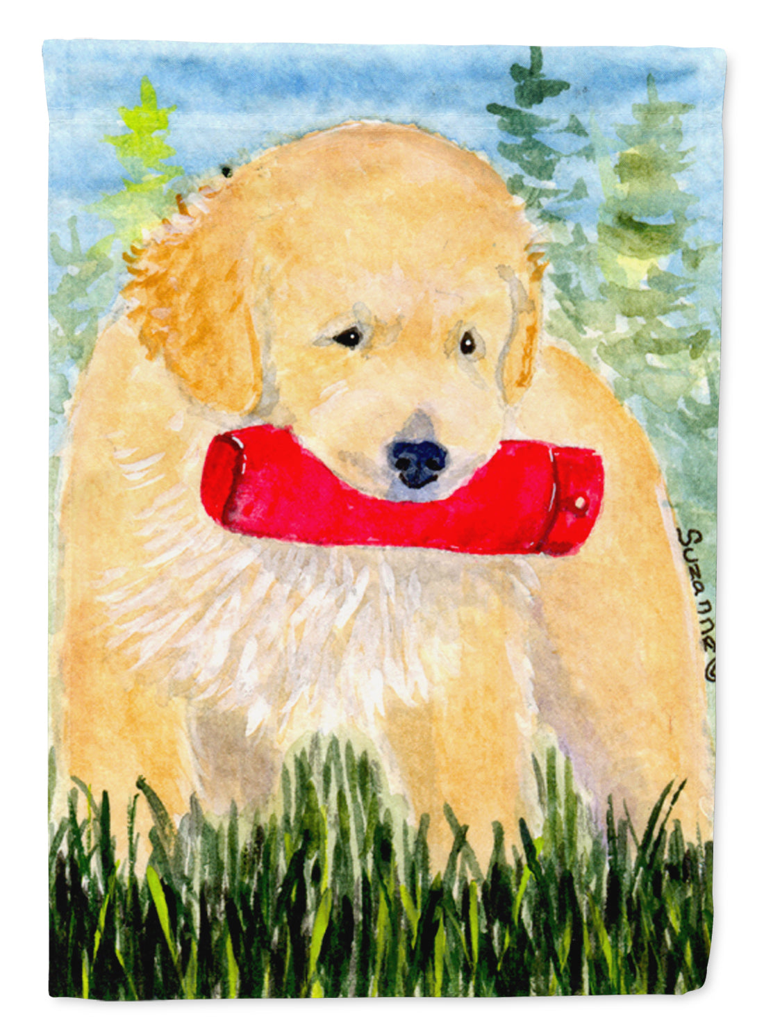 Golden Retriever Flag Canvas House Size  the-store.com.