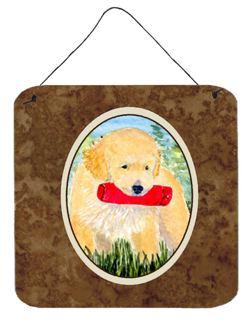 Golden Retriever Aluminium Metal Wall or Door Hanging Prints by Caroline&#39;s Treasures