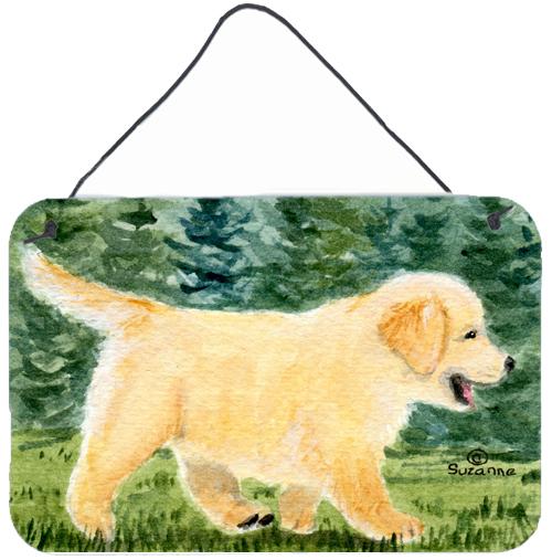 Golden Retriever Indoor Aluminium Metal Wall or Door Hanging Prints by Caroline's Treasures