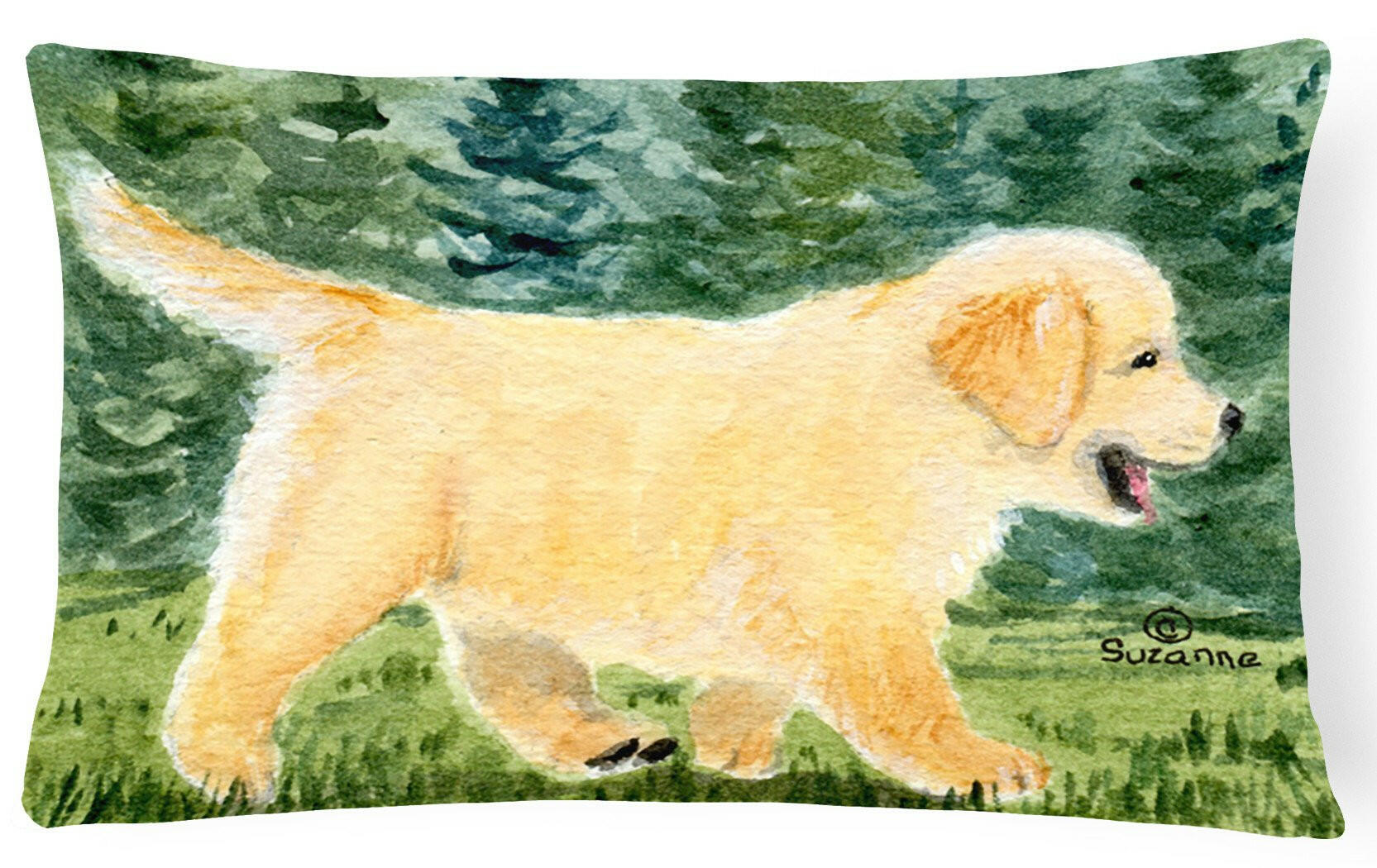 Golden Retriever Decorative   Canvas Fabric Pillow by Caroline's Treasures