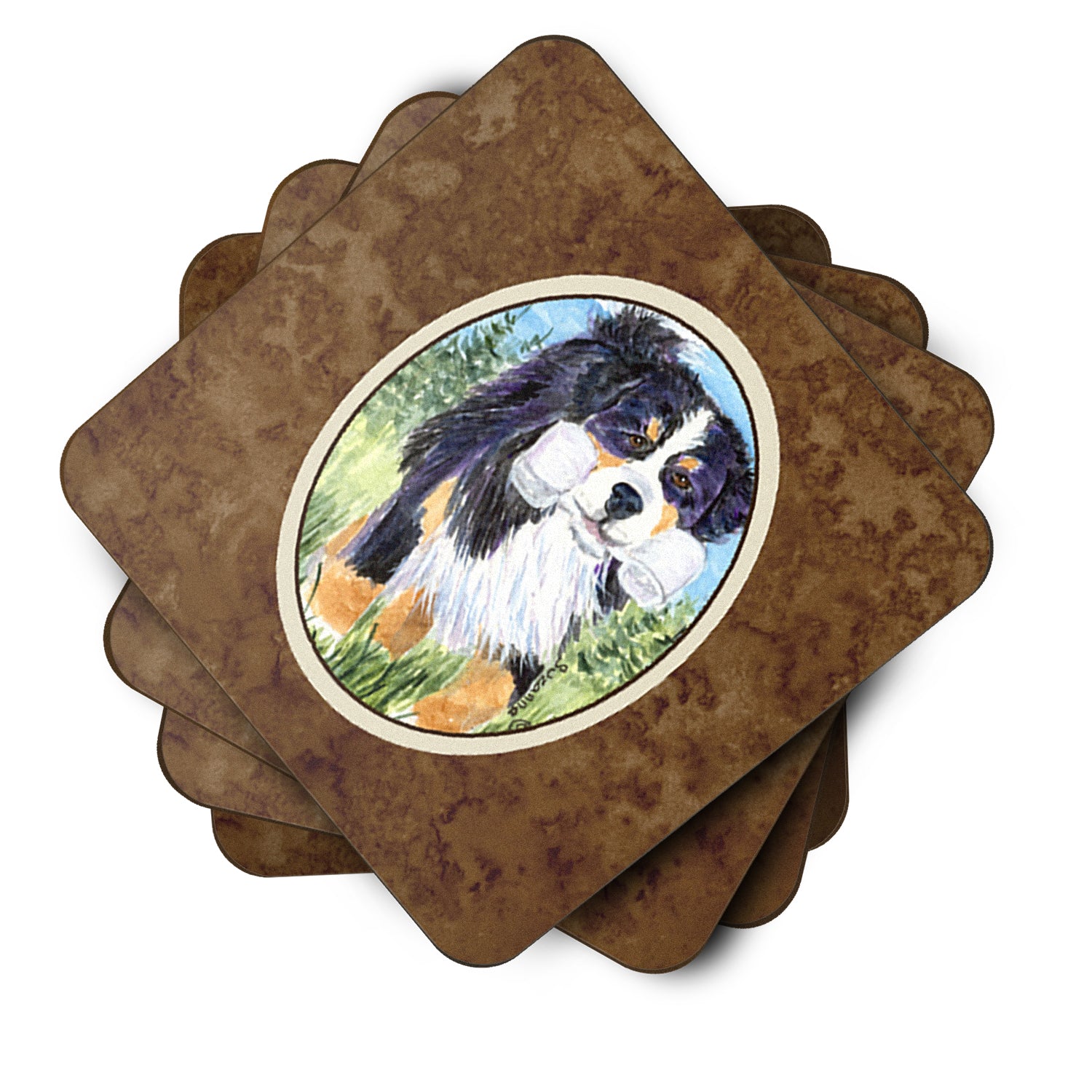 Set of 4 Bernese Mountain Dog Foam Coasters - the-store.com