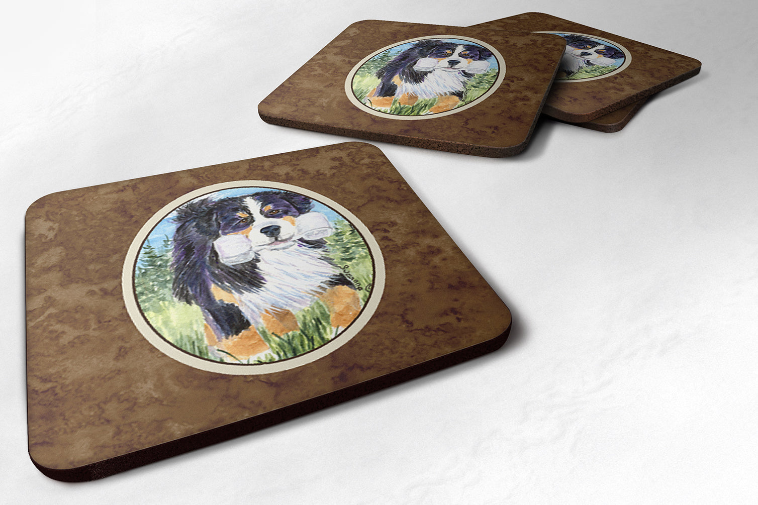 Set of 4 Bernese Mountain Dog Foam Coasters - the-store.com