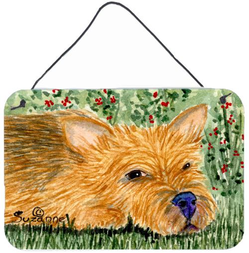 Norwich Terrier Indoor Aluminium Metal Wall or Door Hanging Prints by Caroline's Treasures