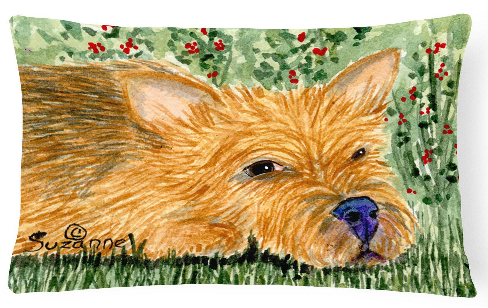 Norwich Terrier Decorative   Canvas Fabric Pillow by Caroline's Treasures