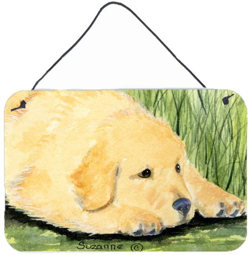 Golden Retriever Indoor Aluminium Metal Wall or Door Hanging Prints by Caroline's Treasures