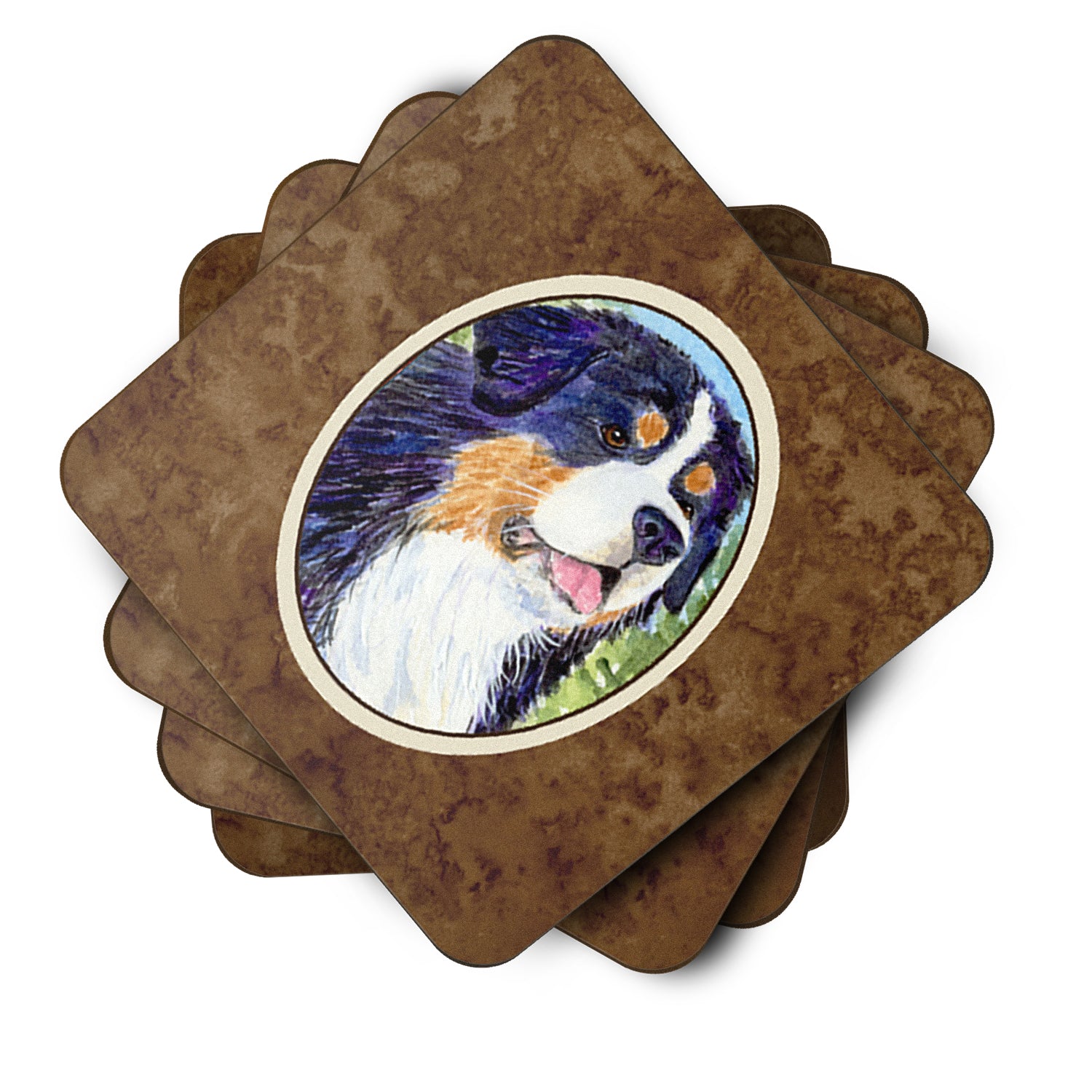 Set of 4 Bernese Mountain Dog Foam Coasters - the-store.com