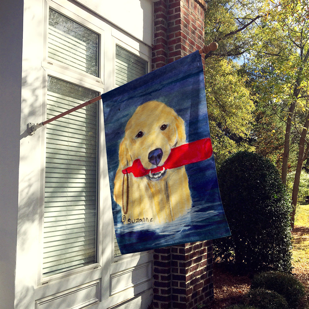 Golden Retriever Flag Canvas House Size  the-store.com.