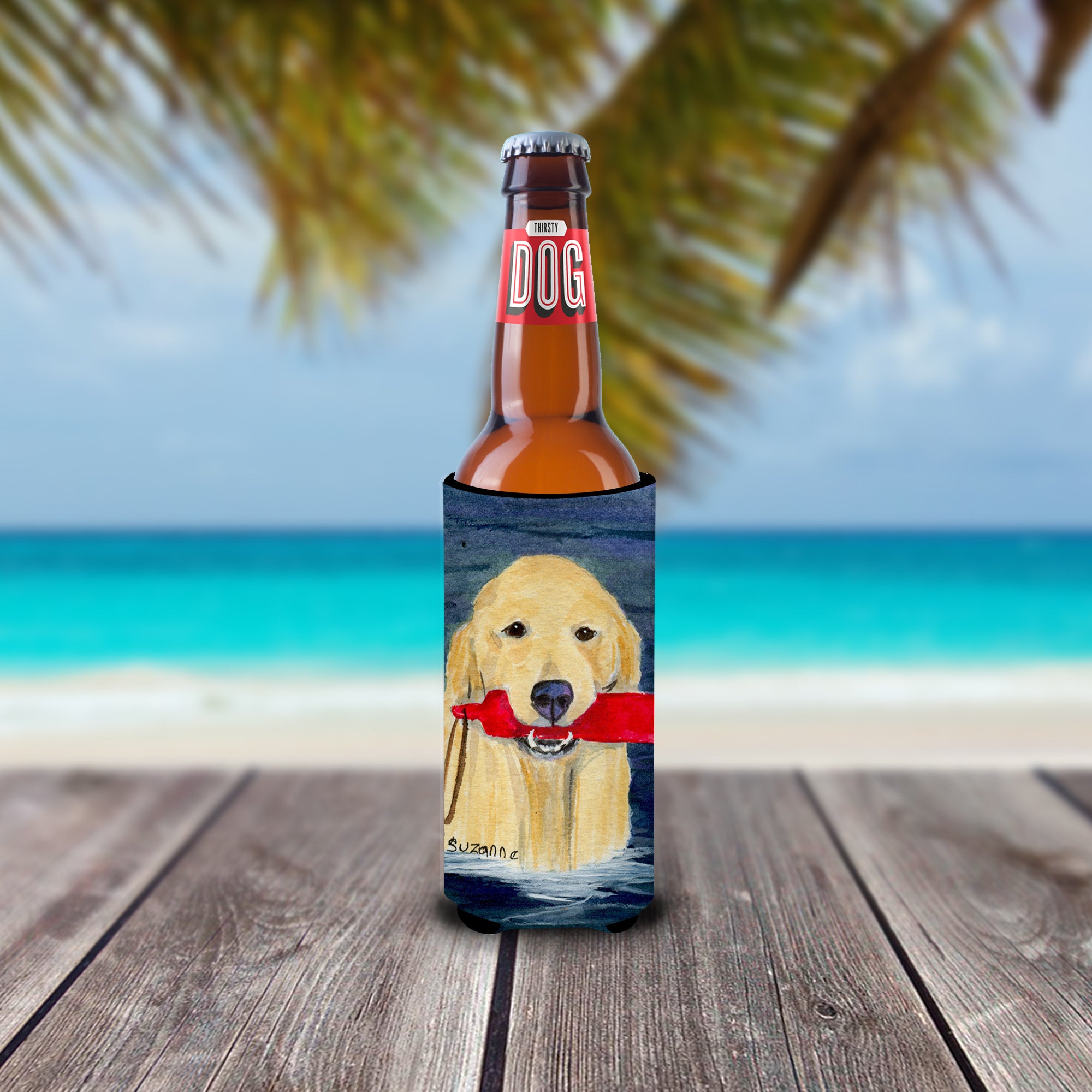 Golden Retriever Ultra Beverage Insulators for slim cans SS8868MUK.