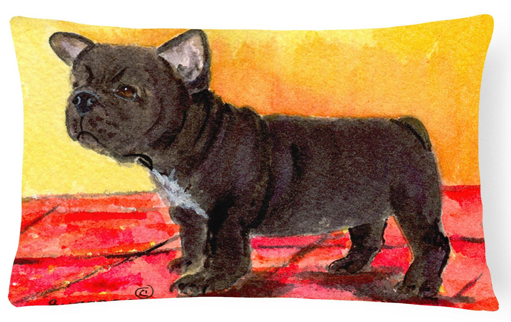 French Bulldog Decorative   Canvas Fabric Pillow by Caroline's Treasures