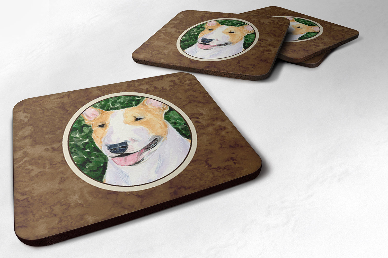 Set of 4 Bull Terrier Foam Coasters - the-store.com