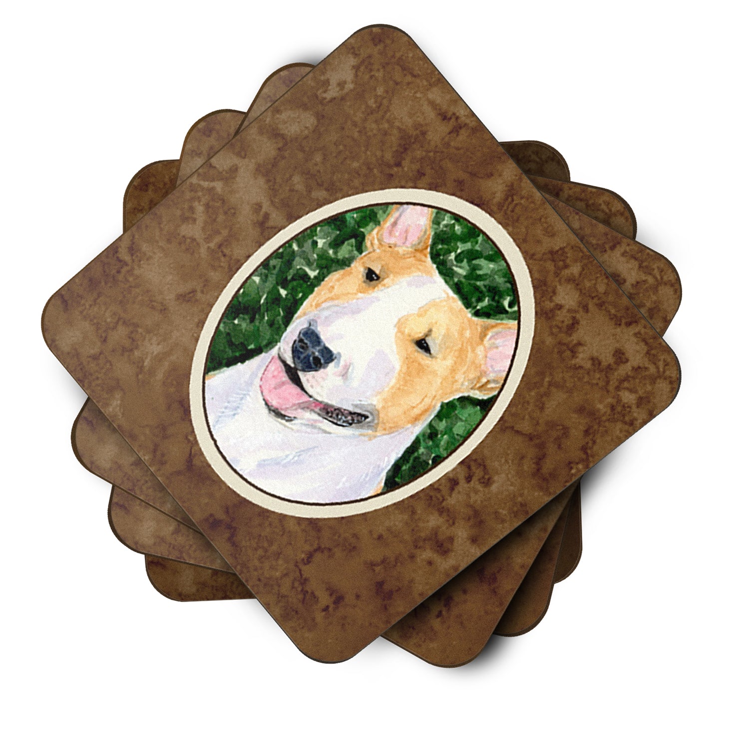 Set of 4 Bull Terrier Foam Coasters - the-store.com