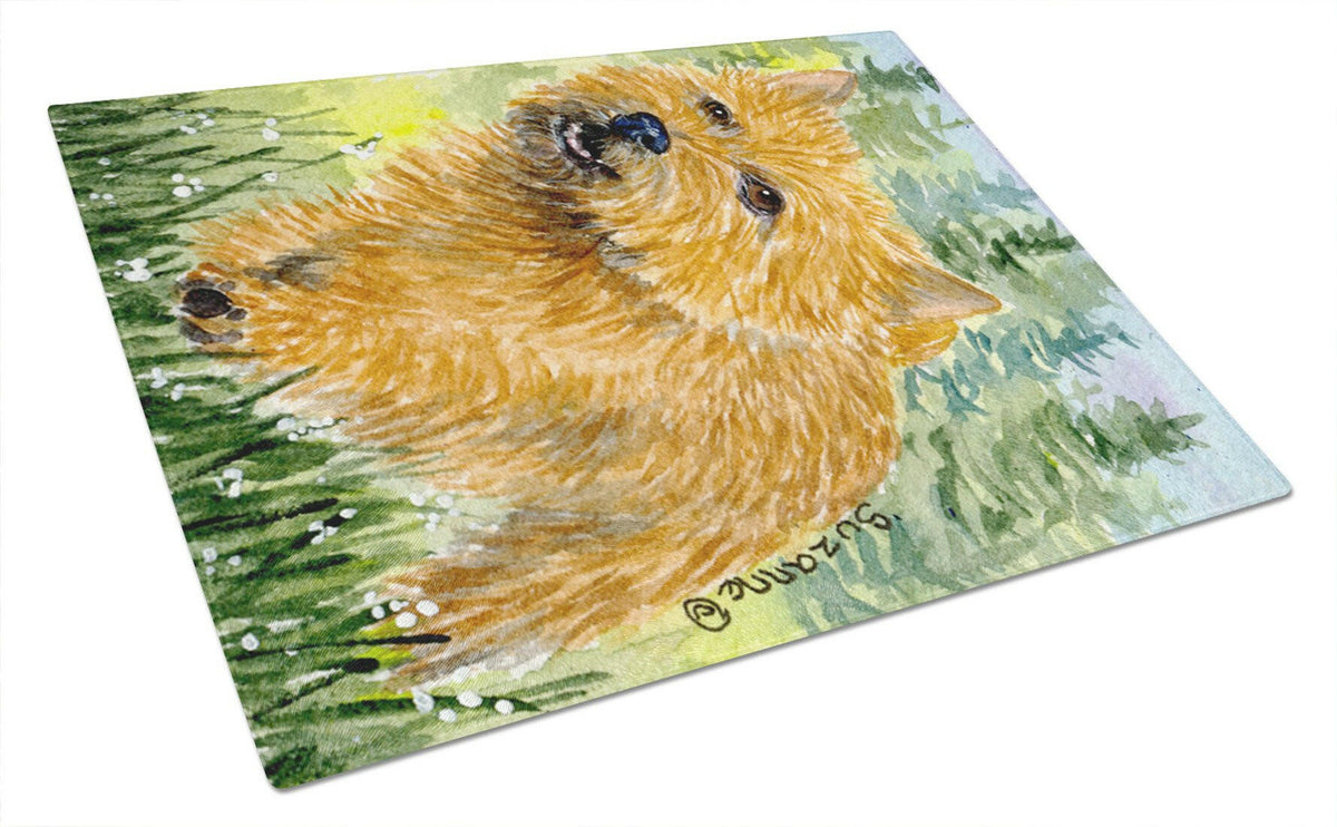 Norwich Terrier Glass Cutting Board Large by Caroline&#39;s Treasures