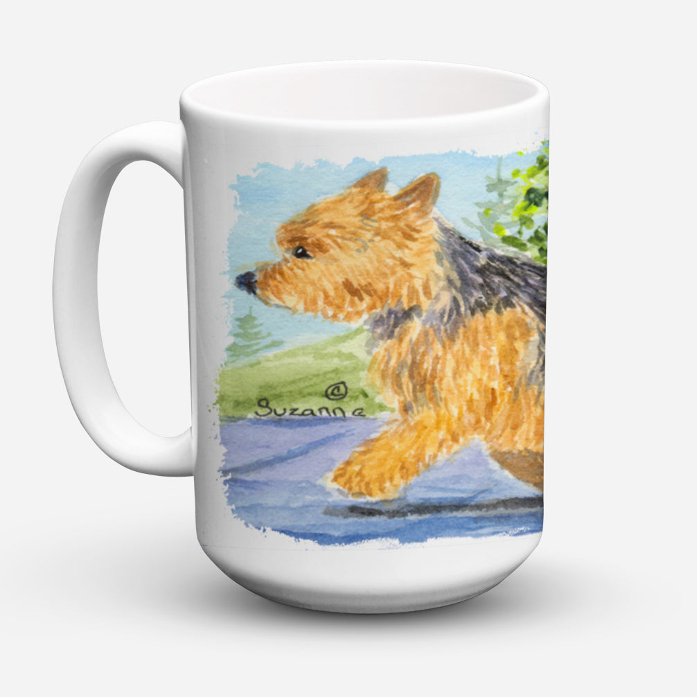 Norwich Terrier Dishwasher Safe Microwavable Ceramic Coffee Mug 15 ounce SS8879CM15  the-store.com.