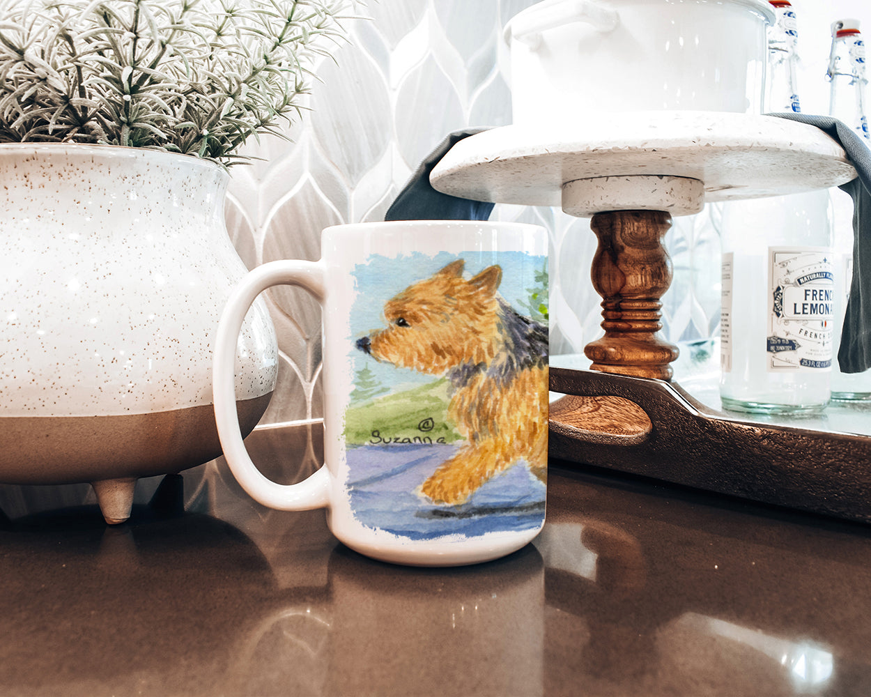 Norwich Terrier Dishwasher Safe Microwavable Ceramic Coffee Mug 15 ounce SS8879CM15  the-store.com.