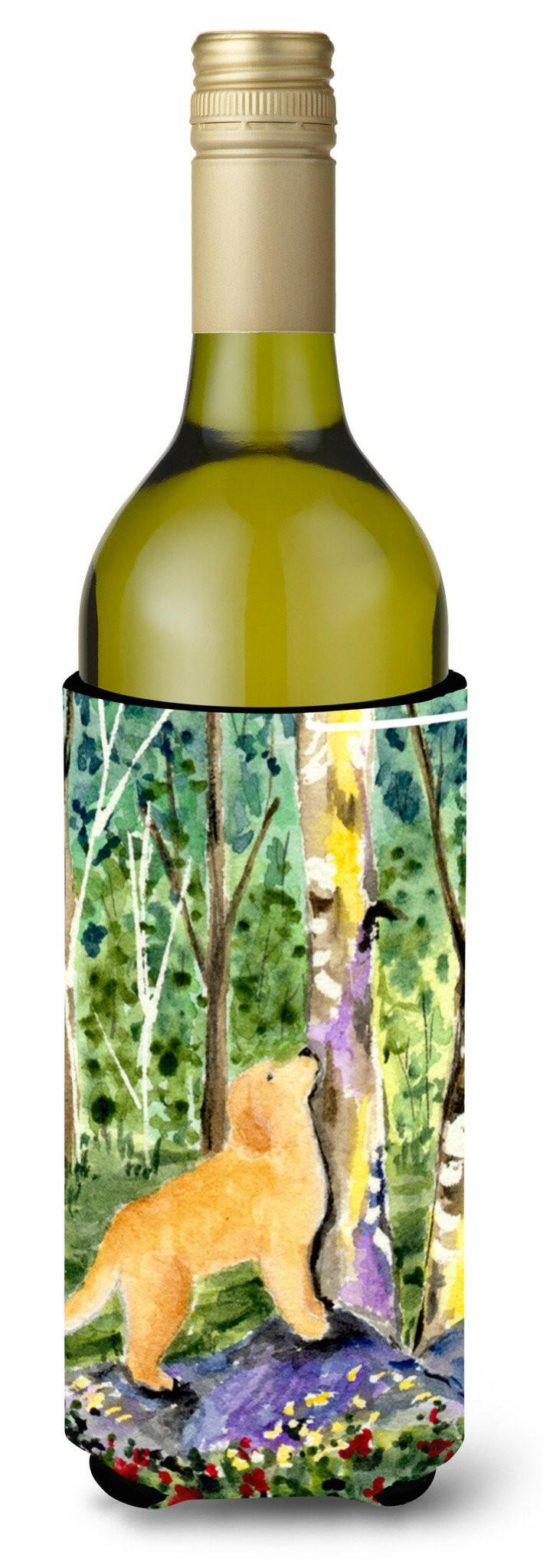 Golden Retriever Wine Bottle Beverage Insulator Beverage Insulator Hugger SS8887LITERK by Caroline&#39;s Treasures