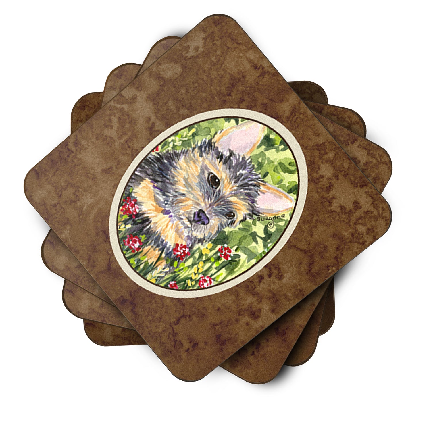 Set of 4 Norwich Terrier Foam Coasters - the-store.com