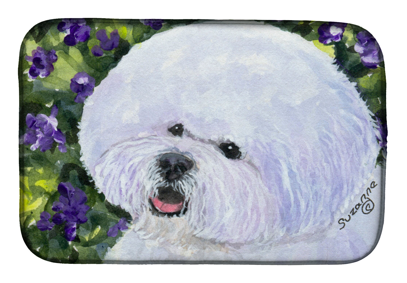 Bichon Frise Dish Drying Mat SS8897DDM  the-store.com.