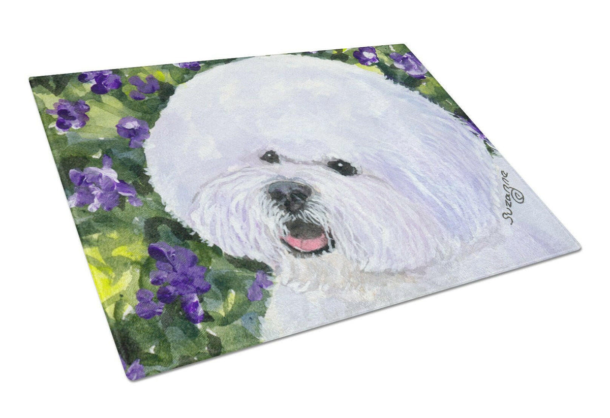 Bichon Frise Glass Cutting Board Large by Caroline&#39;s Treasures