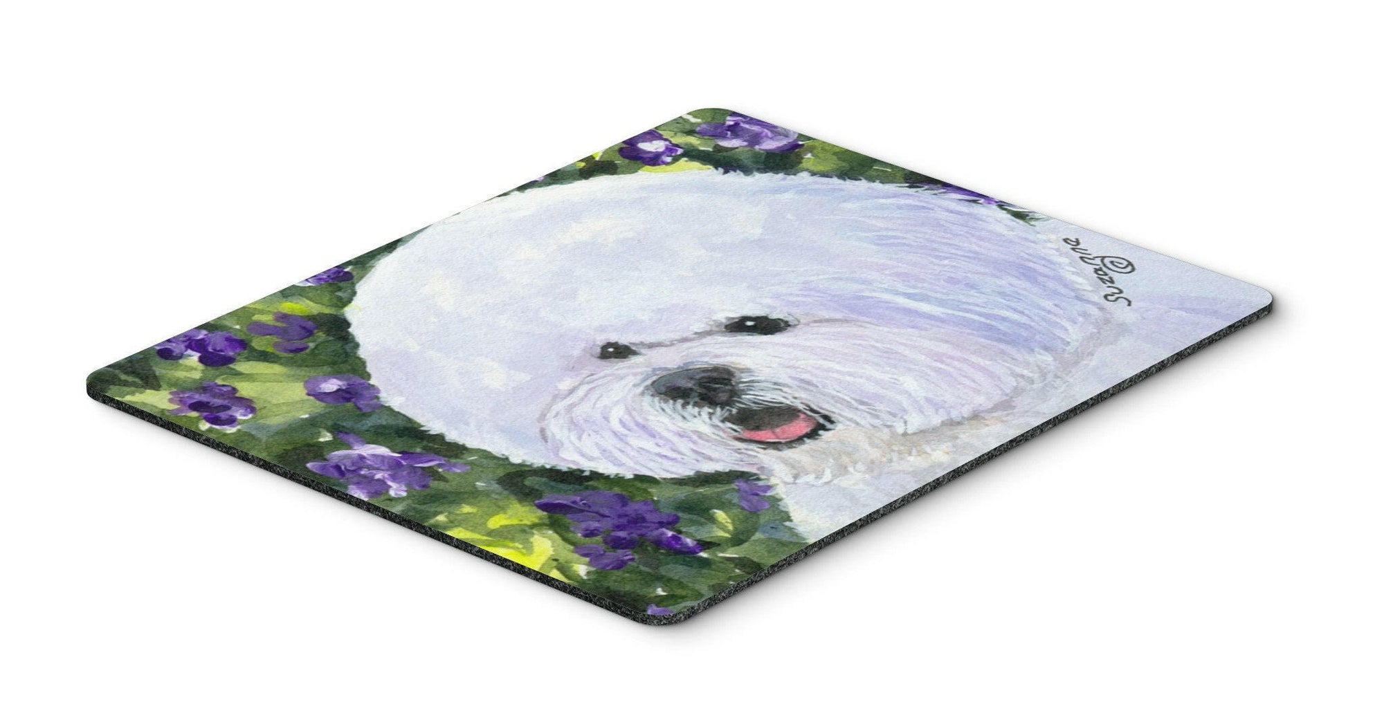 Bichon Frise Mouse pad, hot pad, or trivet by Caroline's Treasures