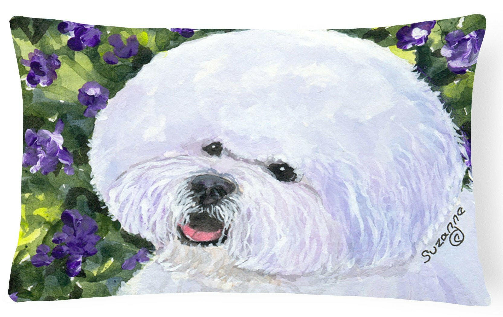 Bichon Frise Decorative   Canvas Fabric Pillow by Caroline's Treasures