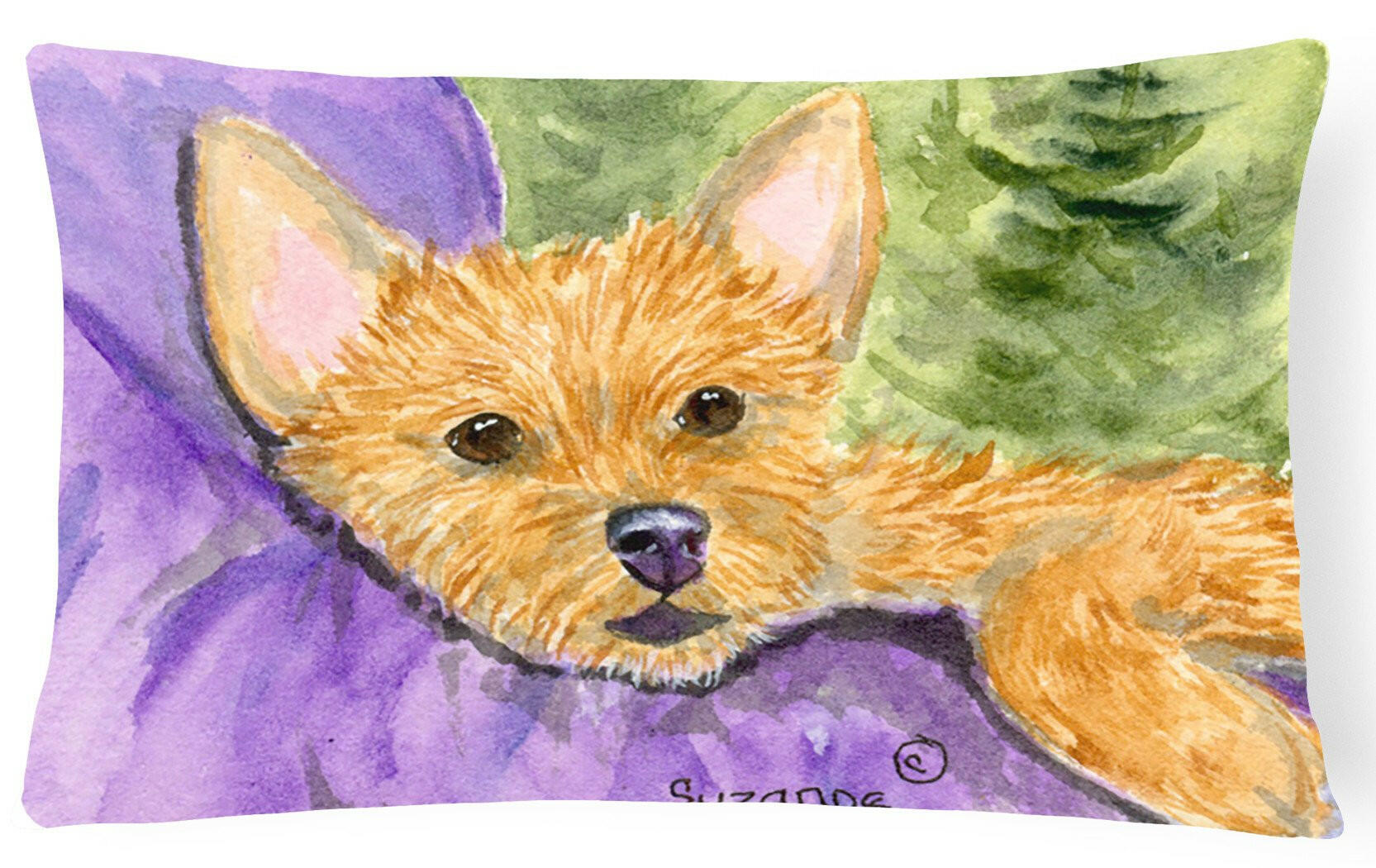 Norwich Terrier Decorative   Canvas Fabric Pillow by Caroline's Treasures