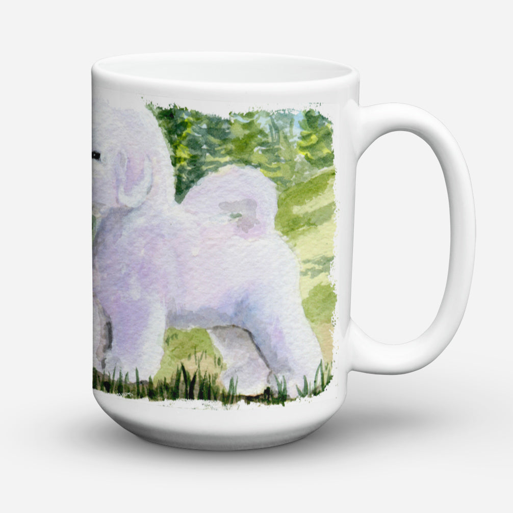 Bichon Frise Dishwasher Safe Microwavable Ceramic Coffee Mug 15 ounce SS8900CM15  the-store.com.