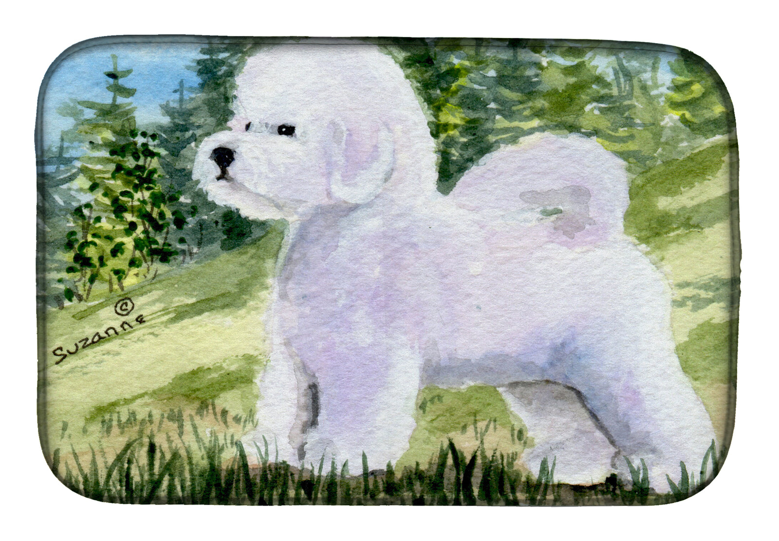 Bichon Frise Dish Drying Mat SS8900DDM  the-store.com.