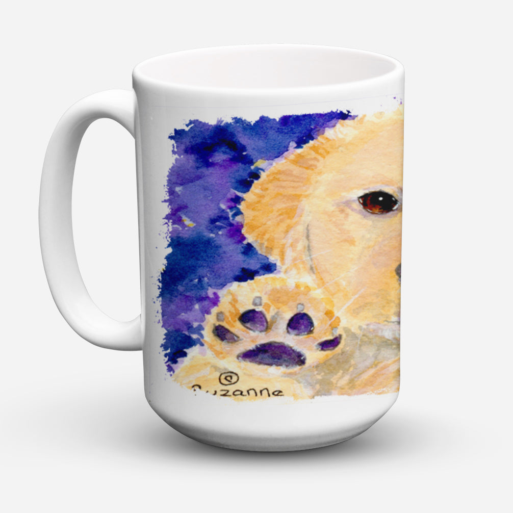 Golden Retriever Dishwasher Safe Microwavable Ceramic Coffee Mug 15 ounce SS8903CM15  the-store.com.